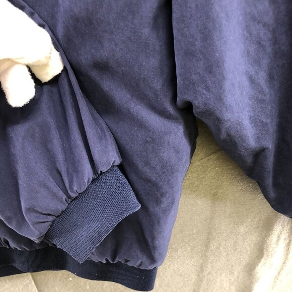 Vintage Golf Jacket Pullover Mens L Windbreaker Navy Blue Crewneck Nylon - Picture 6 of 9